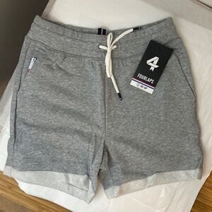 NWT FOURLAPS GREY HEATHER RUSH SHORT
